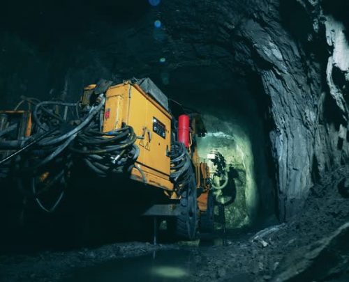 Boring complex installed in the underground mine. 4K